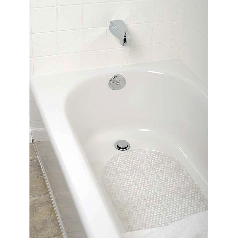 Zenna Home 80KK04 Bath Mat, 27-1/2 in L, 15.7 in W, Vinyl, Clear (Pack of 4)