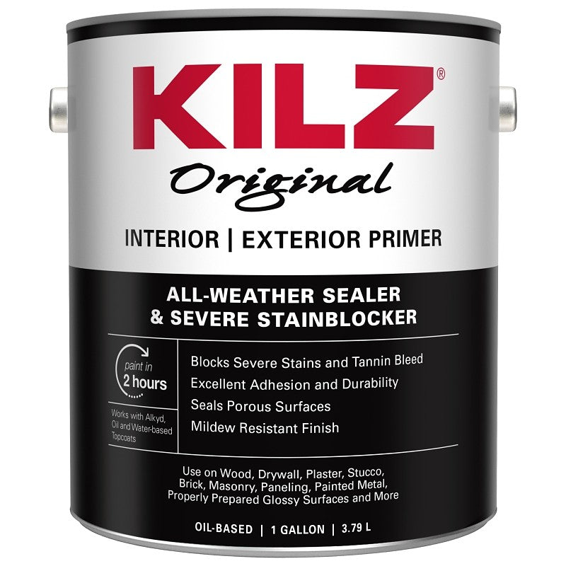 Kilz 10991 Primer, 300 to 400 sq-ft/gal Coverage Area, White, 85 to 95 ku Viscosity (Pack of 4)