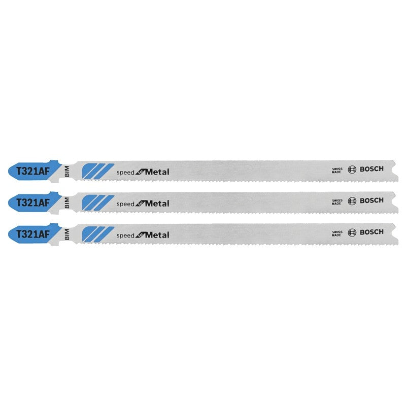 Bosch T321AF3 Jig Saw Blade, 0.3 in W, 5-1/4 in L, 21 TPI (Pack of 5)
