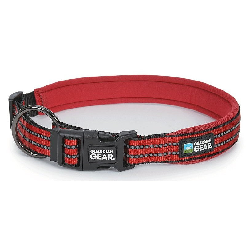 Guardian Gear ZA0006 12 83 Dog Collar, O-Ring Link, 12 to 83 in L Collar, Nylon, True Red