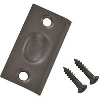 Square Corner Solid Brass Strike Plate Oil Rubbed Bronze on Solid Brass