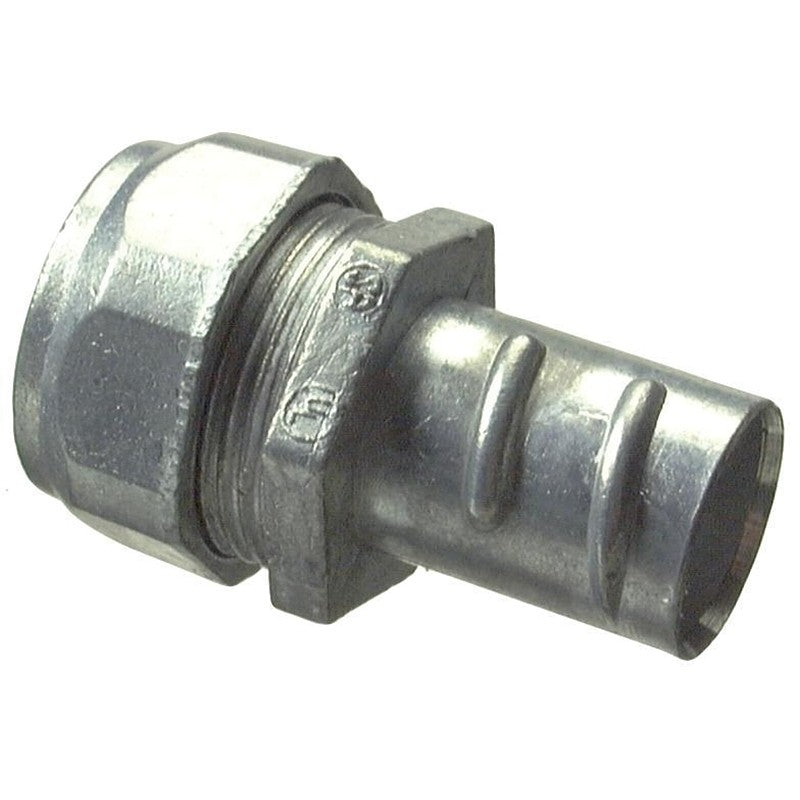 Halex 20491 EMT-to-Flex Coupling, 1/4 in, Zinc-Plated