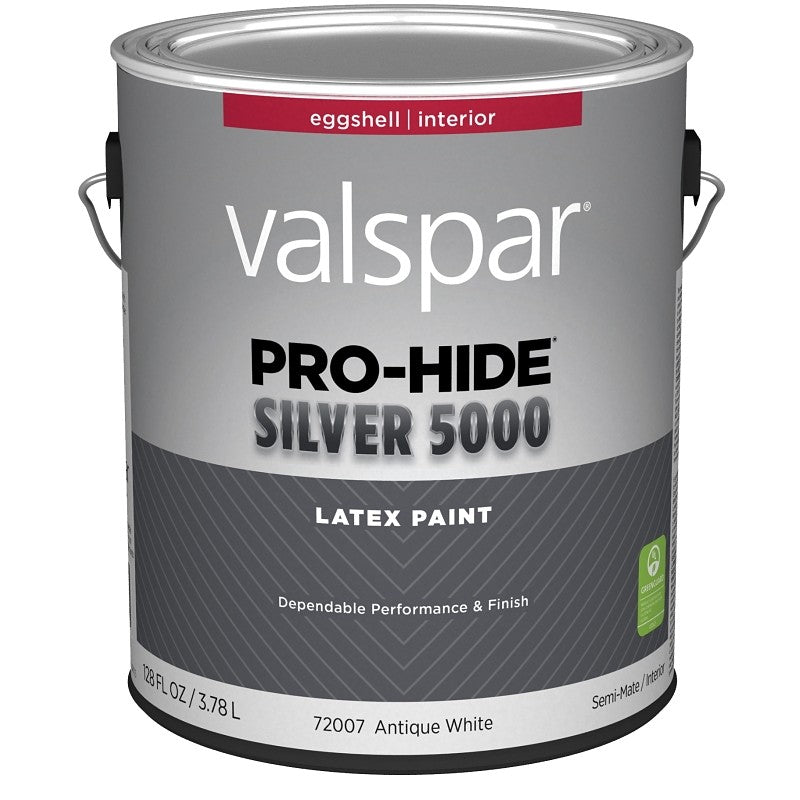 Pro-Hide Silver 5000 7200 028.0072007.007 Interior Paint, Eggshell Sheen, Antique White, 1 gal, Metal Pail (Pack of 4)