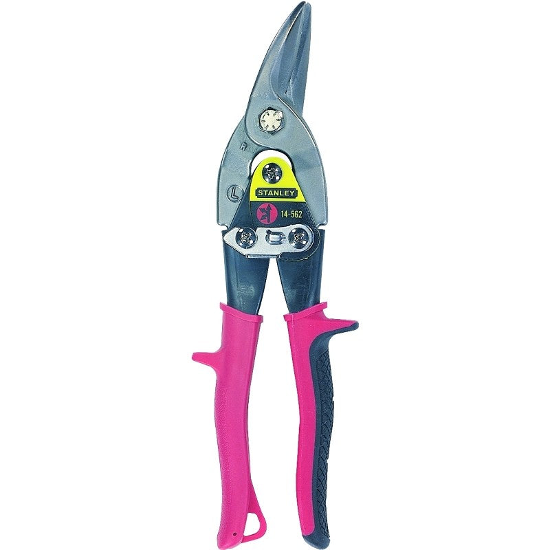 STANLEY FMHT73755/14-562 Aviation Snip, 12 in OAL, 1-9/5 in L Cut, Left Cut, Steel Blade, Cushion-Grip Handle