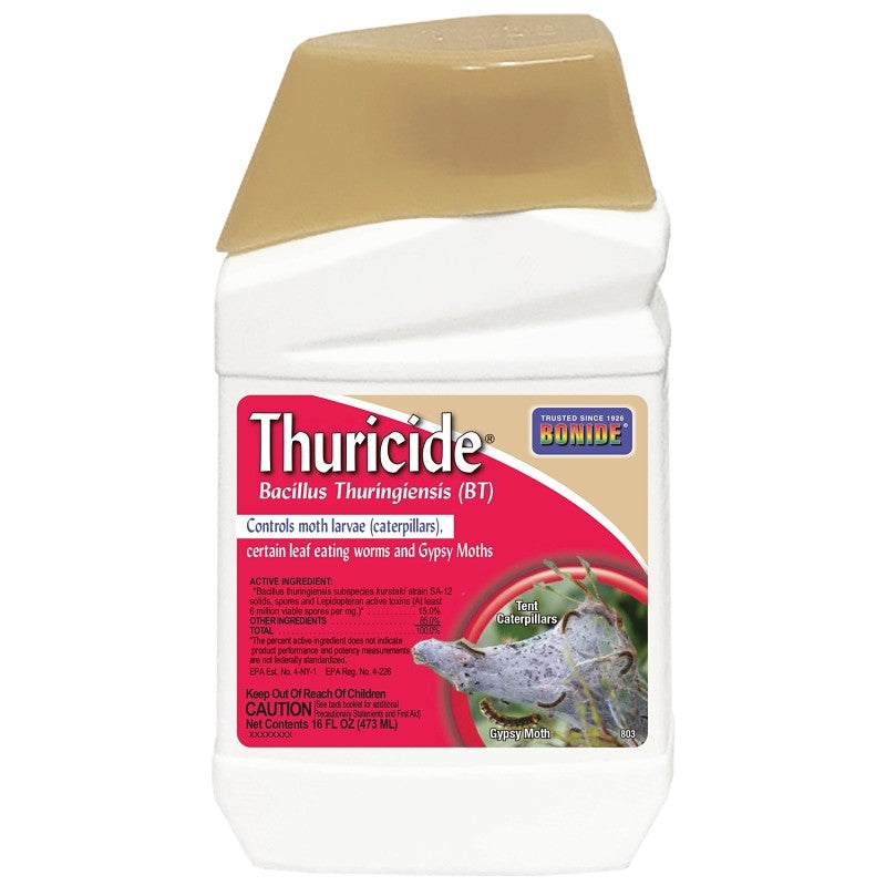 Bonide Thuricide (BT 803 Thuricide Bacillus Thuringiensis, Liquid, 1 pt Bottle