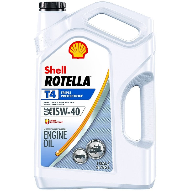Shell Rotella 550045126 Diesel Motor Oil, 15W-40, 1 gal (Pack of 3)