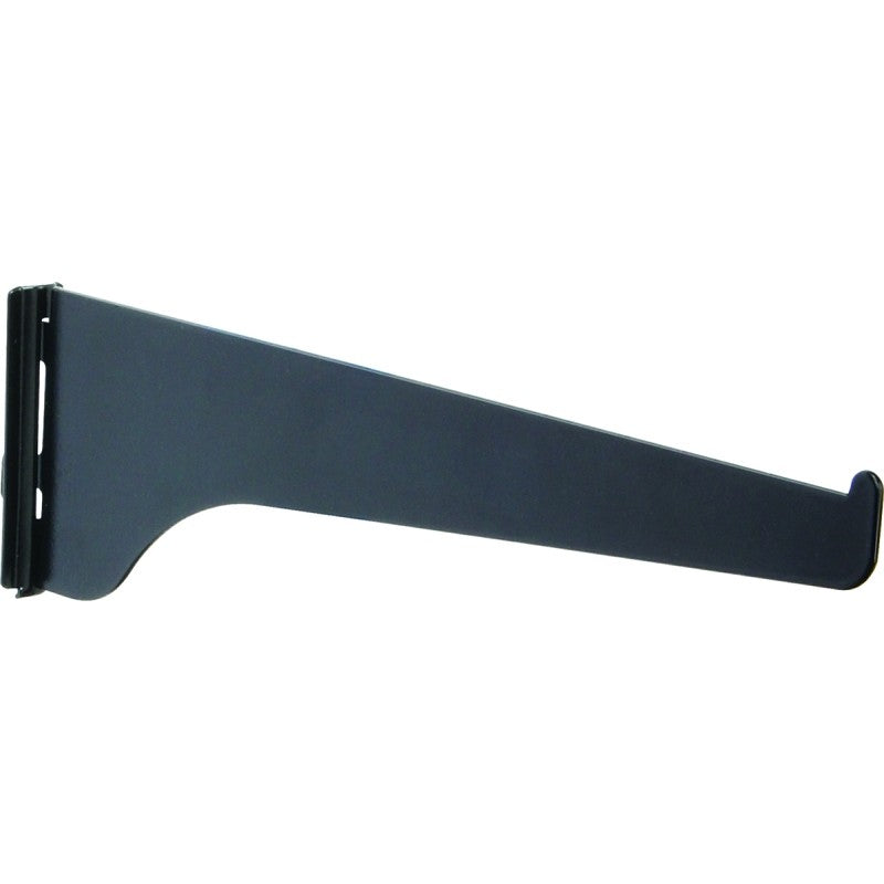 Knape & Vogt 180 BLK 10 Shelf Bracket, 10 in L, Steel, Powder-Coated, Black