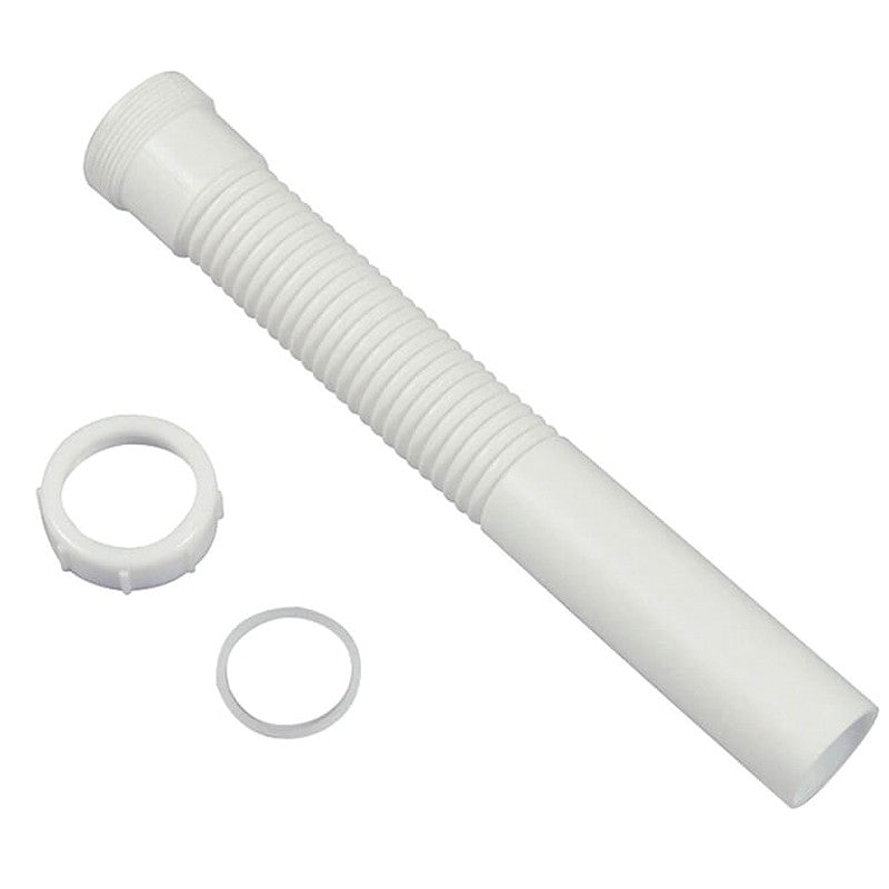 Danco 51069 Tailpiece Pipe Extension, 1-1/2 x 11-1/2 in, Slip-Joint, White
