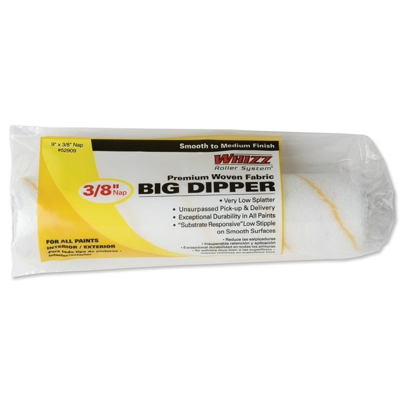 Whizz 52909 Roller Cover, 3/8 in Thick Nap, 9 in L, Polyamide Cover