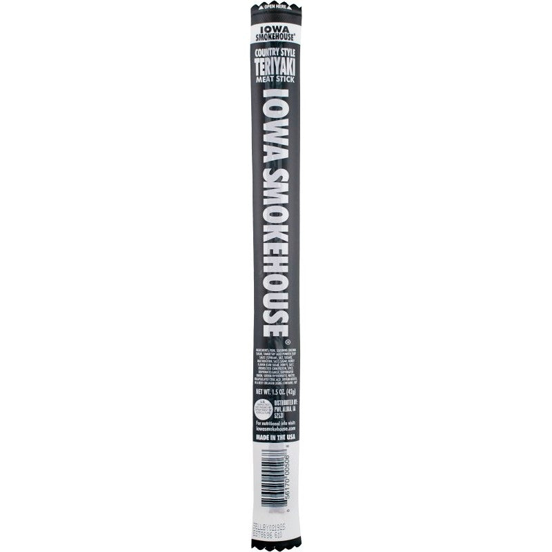 Iowa Smokehouse IS-1.5CSTE Country Style Meat Stick, Teriyaki, 1.5 oz (Pack of 24)