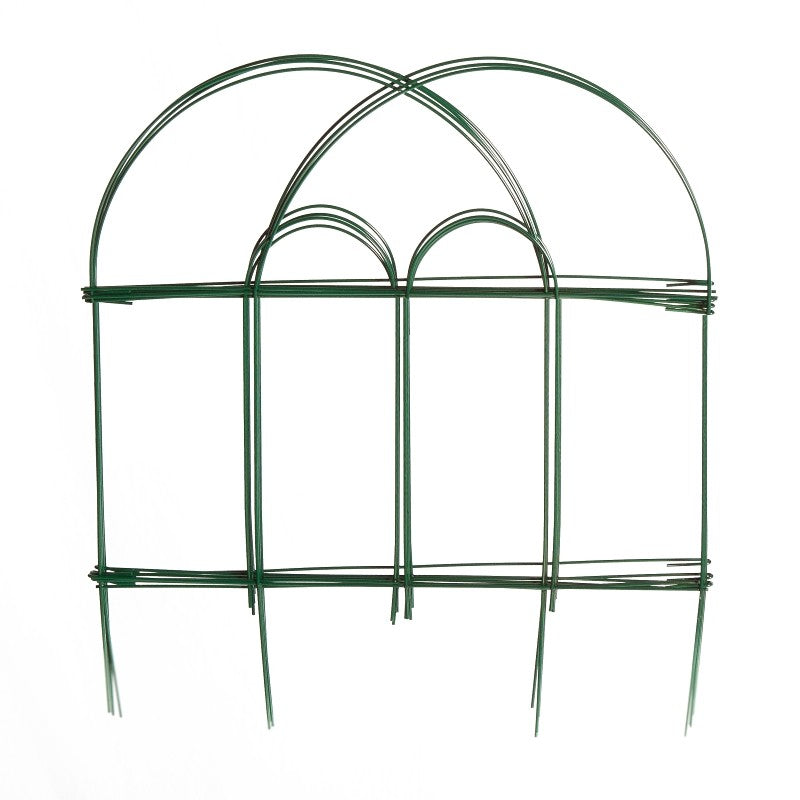 Glamos Wire 778009 Folding Wire Fence, 8 ft L, 18 in H, Green, Powder-Coated (Pack of 12)