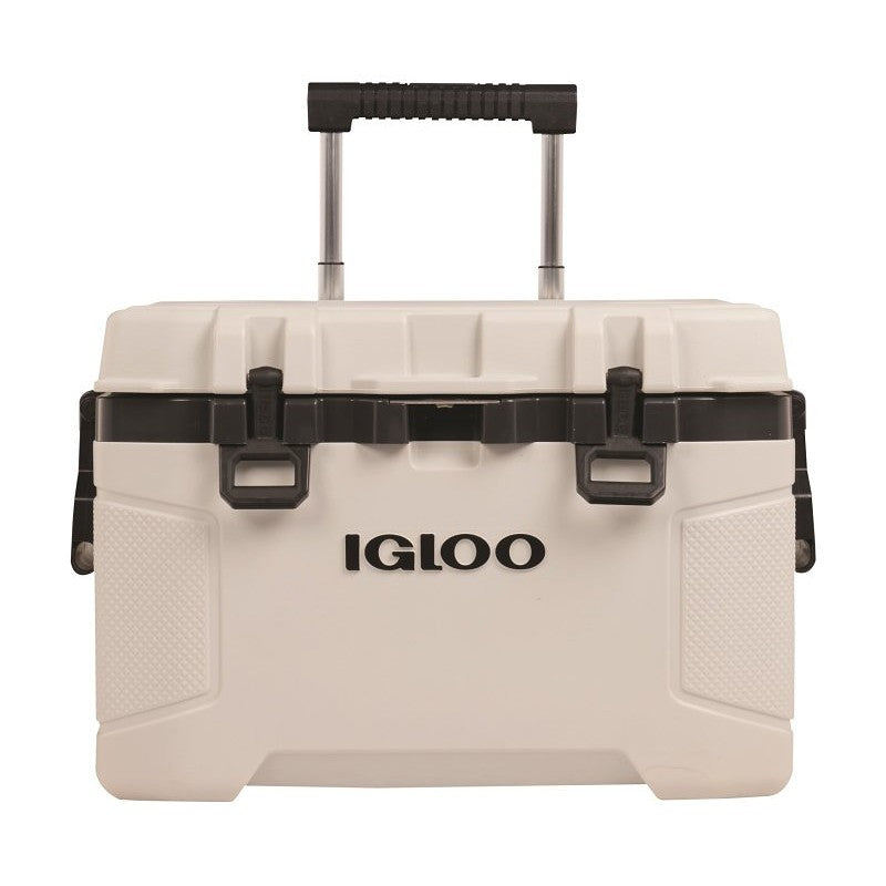 Igloo Trailmate Series 0034940 Wheeled Cool Box, 52 qt Cooler, Plastic, Bone, 5 day Ice Retention