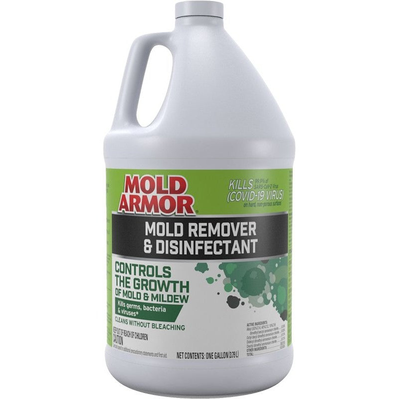 Mold Armor FG550 Mold Remover and Disinfectant, 1 gal, Liquid, Benzaldehyde Organic, Clear (Pack of 4)