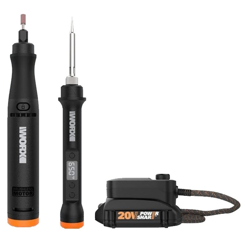 WORX MAKERX WX988L Combination Kit, Battery Included, 20 V, 2-Tool
