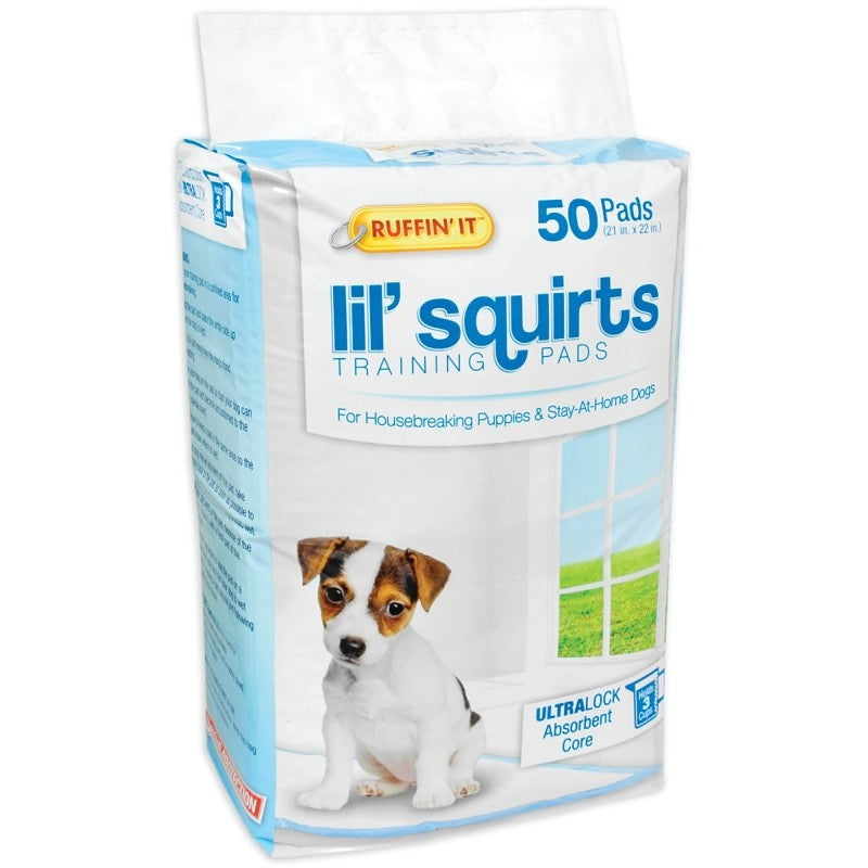 Ruffin'It Lil' Squirts 82050 Dog Training Pad, Cotton/Plastic, 22 in L, 21 in W