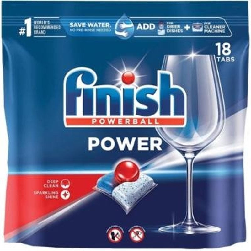 Finish Powerball Series 51700-99666 Dishwasher Detergent, 18 Count, Tablet, Regular