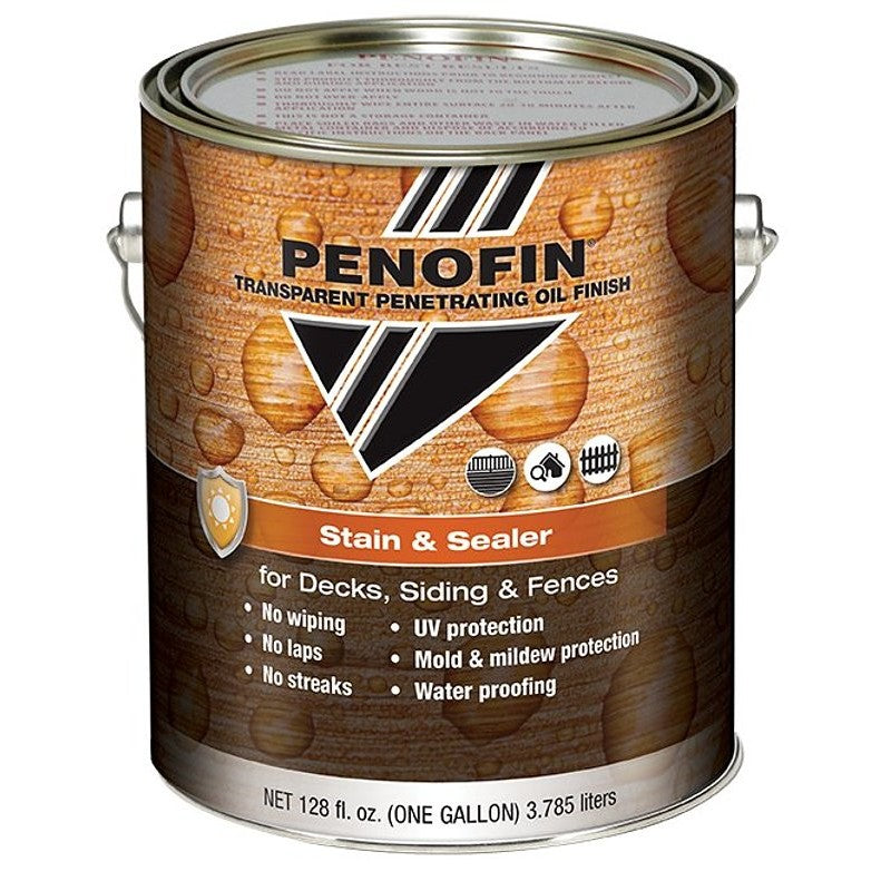 Penofin FSSTRGA Stain and Sealer, Matte, Transparent Redwood, Liquid, 1 gal, Can (Pack of 4)