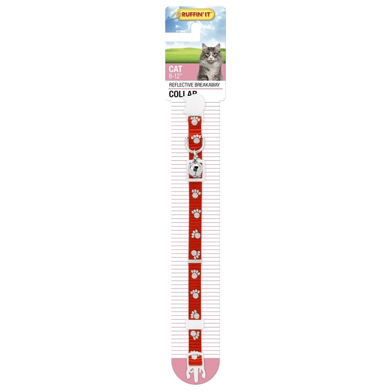 Ruffin'It 39249 Adjustable Breakaway Cat Collar, 3/8 in W Collar, 8 to 12 in L Collar, Assorted