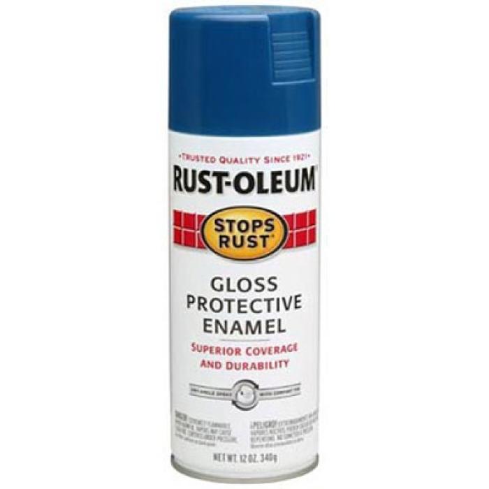 Rust-Oleum 7727830 Rust Preventative Spray Paint, Gloss, Royal Blue, 12 oz, Can