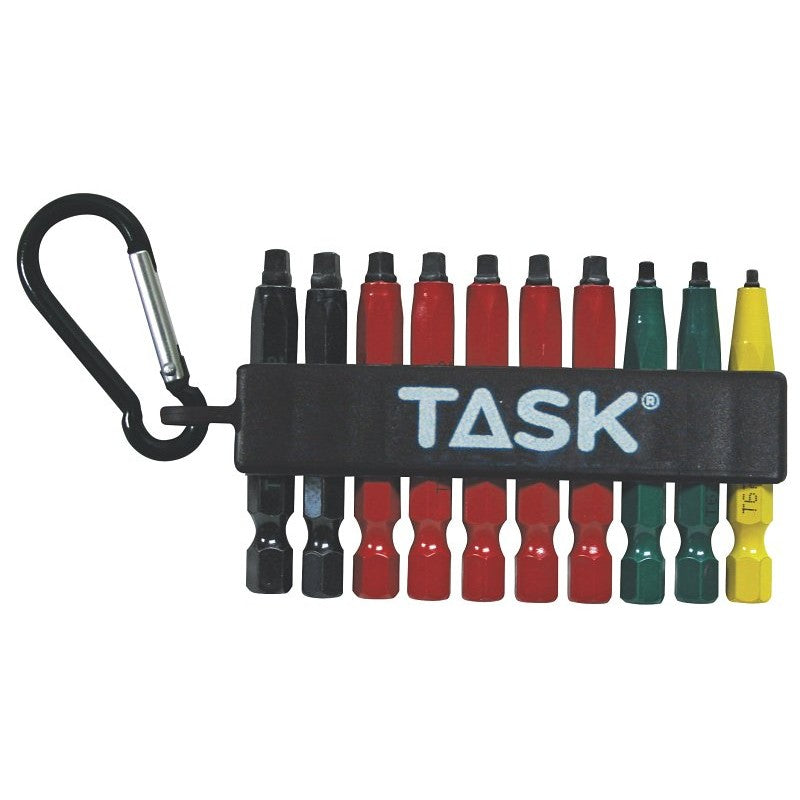 Task T67917 Carabiner Clip Set, 10-Piece, Steel
