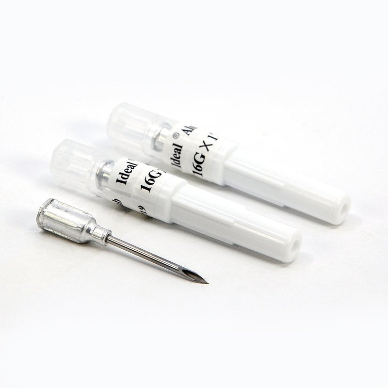 Neogen 9329 Hub Needle, Aluminum/Stainless Steel, 16 ga, 1 in L, 25/PK