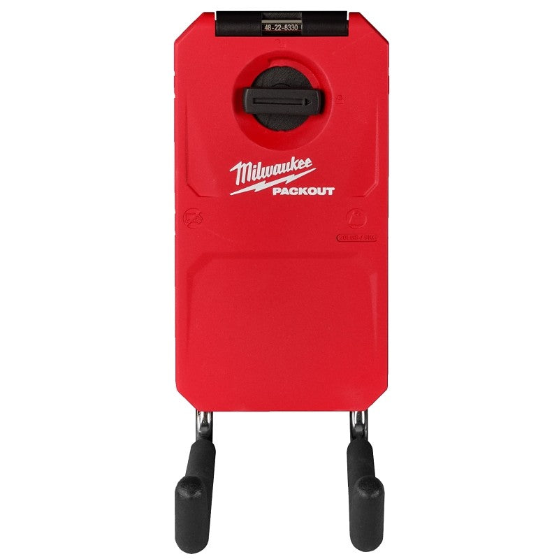 Milwaukee PACKOUT 48-22-8330 Straight Hook, 25 lb Load, 9 in L, 3-1/2 in W, 8 in H, Metal/Polymer, Black/Red