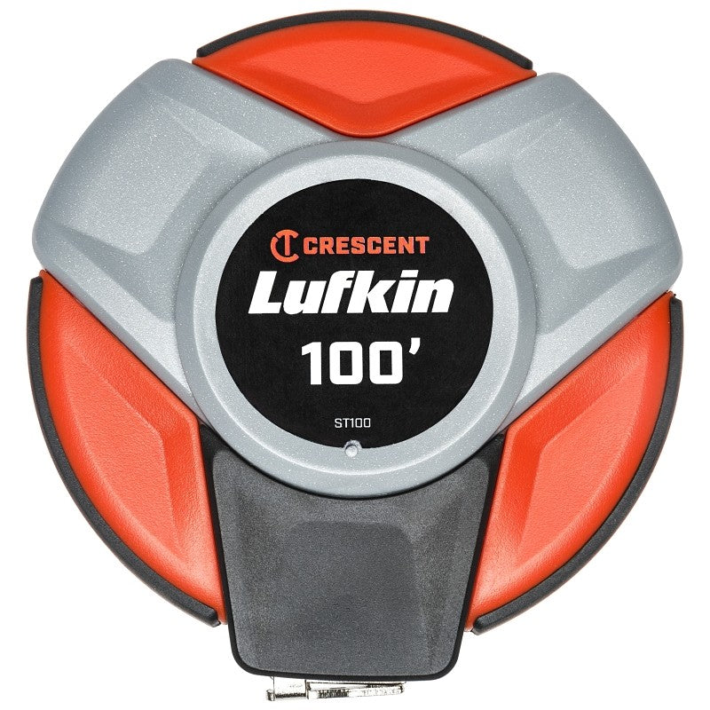 Crescent Lufkin COLORmaxx Series ST100 Tape Measure, 100 ft L Blade, 3/8 in W Blade, Steel Blade, Plastic Case