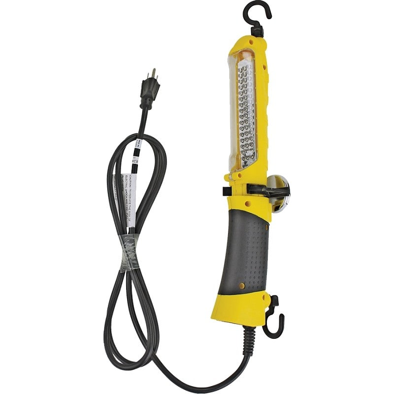 PowerZone ORTLLED48606 Drop Light, 120 V, LED Lamp, 6 ft L Cord, Yellow