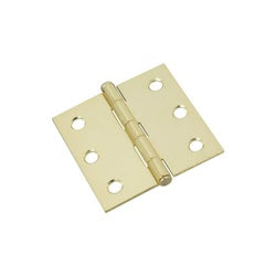 2-1/2 Inch Brass Cabinet Hinges 2 Pack (POS)