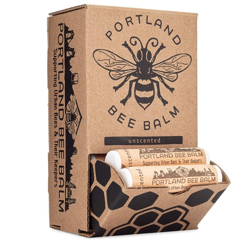 Portland Bee Balm 102 Lip Balm, Unscented (Pack of 24)