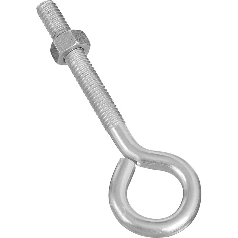 National Hardware N221-226 Eye Bolt, 5/16-18 Thread, 2-1/4 in L Thread, 3/4 in ID Dia Eye, 2.72 in L Shank, Steel, Zinc (Pack of 10)