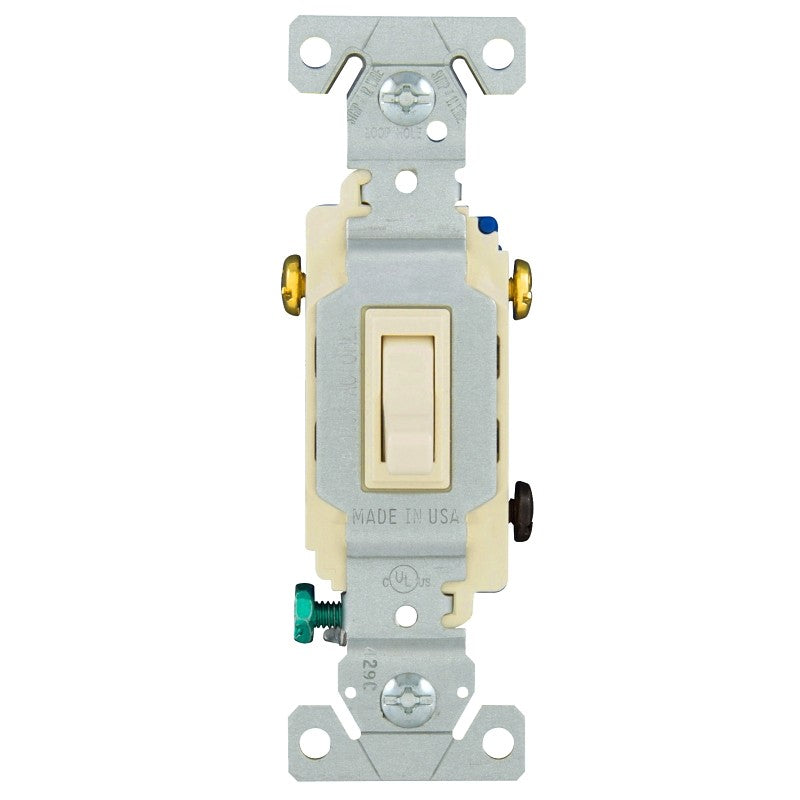 Eaton Wiring Devices 1303-7LA Series Toggle Switch, Light Almond, 15 A, 120 V, Polycarbonate Housing Material (Pack of 10)