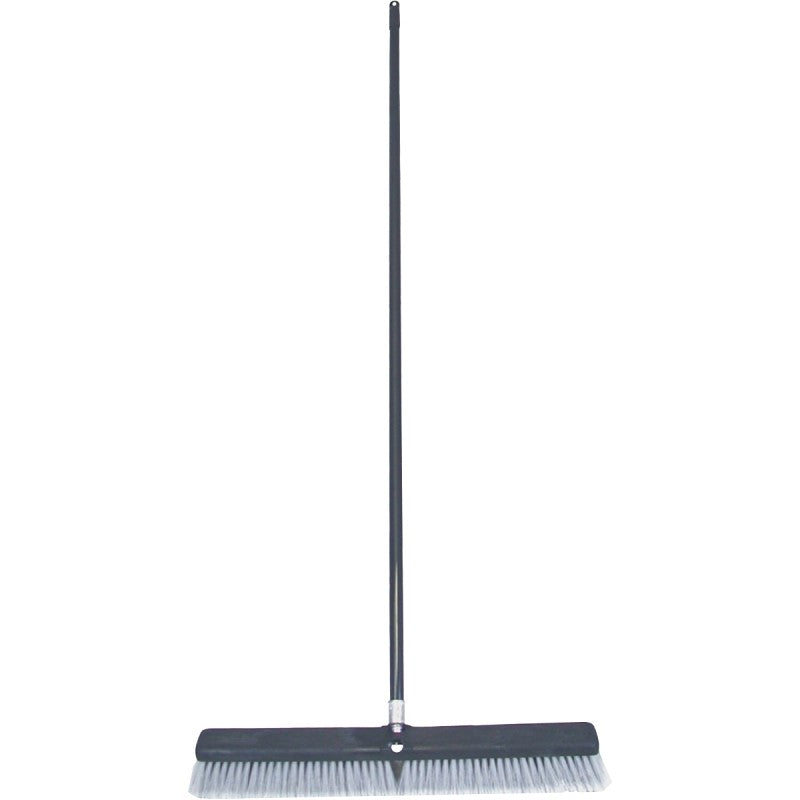 Birdwell 4025-4 Contractor Push Broom, 24 x 2-5/8 x 7/8 in Block, Gray Bristle, 3 in L Trim