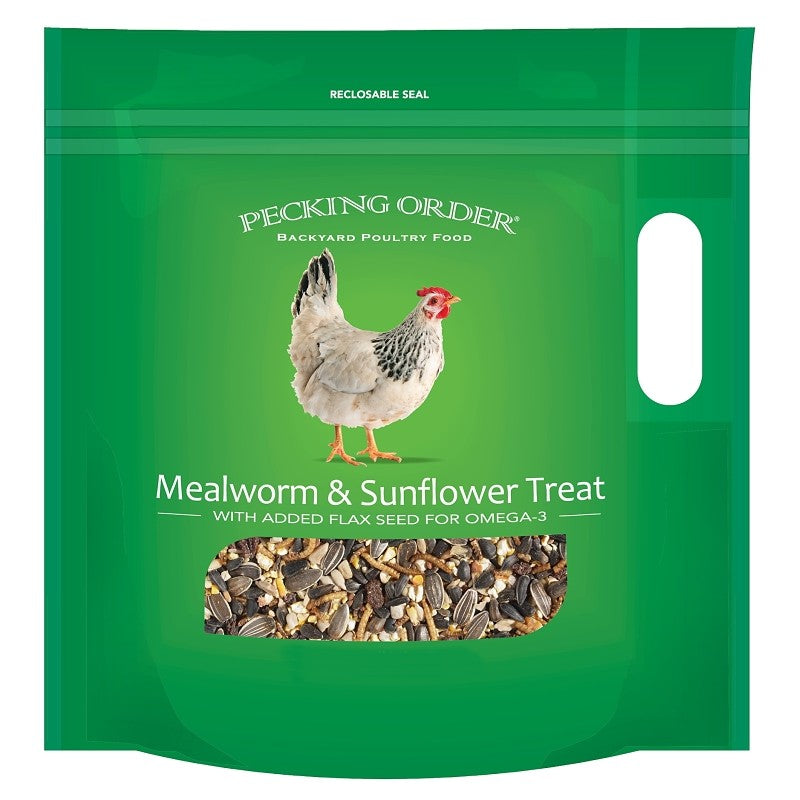 Pecking Order 009328 Mealworm/Sunflower Chicken Treat, 3 lb Bag