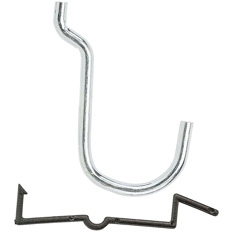 National Hardware N180-024 Series Peg Hook, 1 in Projection, 2 in H Dimensions, 1 in, 1/8, 1/4 in Opening, Steel, Zinc