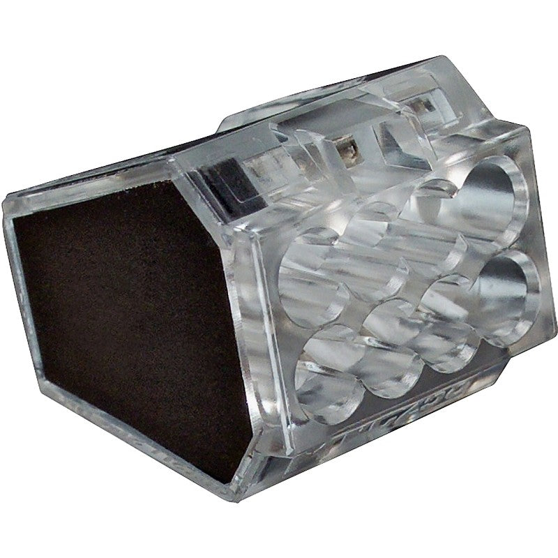 Gardner Bender PushGard 19-PC8 Wire Connector, 22 to 12 AWG Wire, Copper Contact, Black/Clear, 10/CD