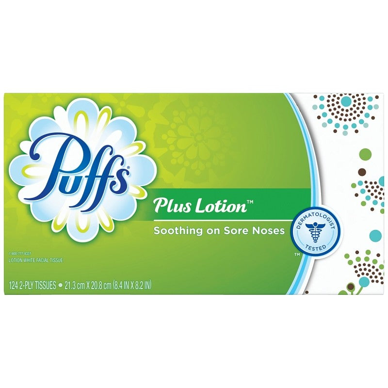 Puffs 39346 Facial Tissue, 8.4 in L, 2-Ply, Paper (Pack of 24)