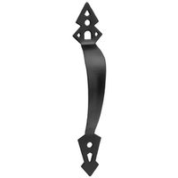 Decorative Gate Pull 11 Inch Matte Black on Steel