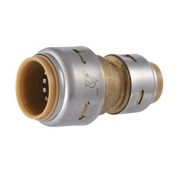 SharkBite Max UR060A Reducing Coupling, 1 x 3/4 in, Brass/Stainless Steel, 400 psi Pressure