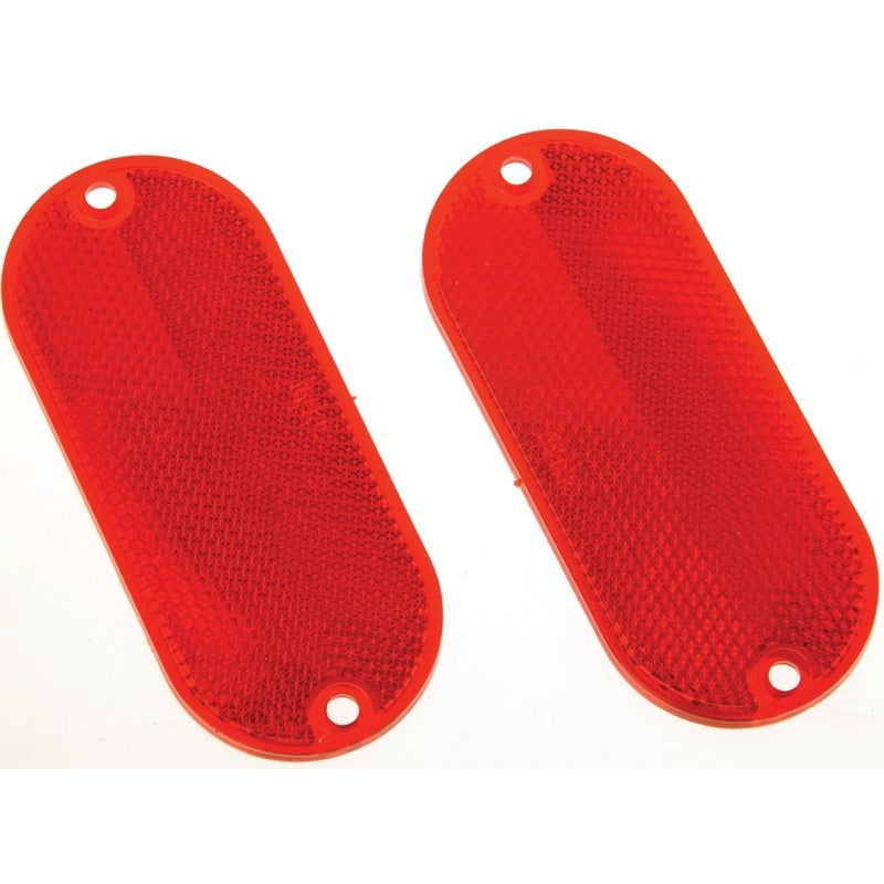 Hy-Ko CORB-7R Carded Reflector, Press-On Mounting, Red Reflector, 9.63 in L Post