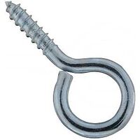 Large Eye Screw Eyes 1-3/16 Inch #12 Zinc Plated Steel 12 Pack