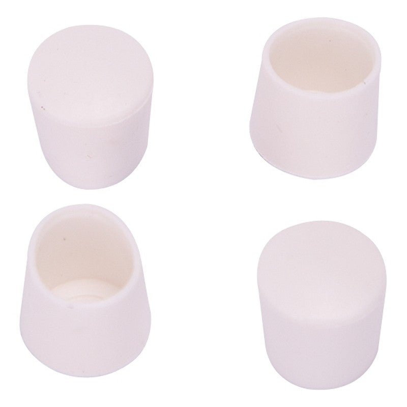 ProSource FE-50611-PS Furniture Leg Tip, Round, Plastic, White, 1/2 in Dia, 5/8 in H