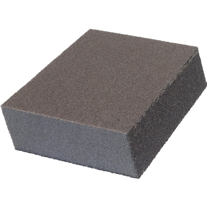 Norton MultiSand 00935 Sanding Sponge, 4-7/8 in L, 2-7/8 in W, Fine, Medium, Aluminum Oxide Abrasive