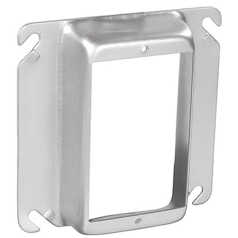 Southwire 52C15-UPC Device Ring, 1 in L, 4 in W, Square, 1-Gang, Steel, Silver, Galvanized