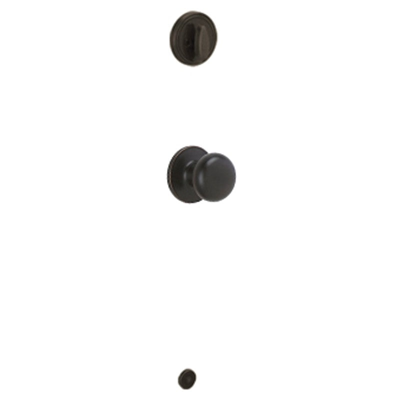Schlage J Series JH59STR716 Passage Knob, Stratus, 2-3/4 in Dimensions, Metal, Aged Bronze, 2-3/8, 2-3/4 in Backset