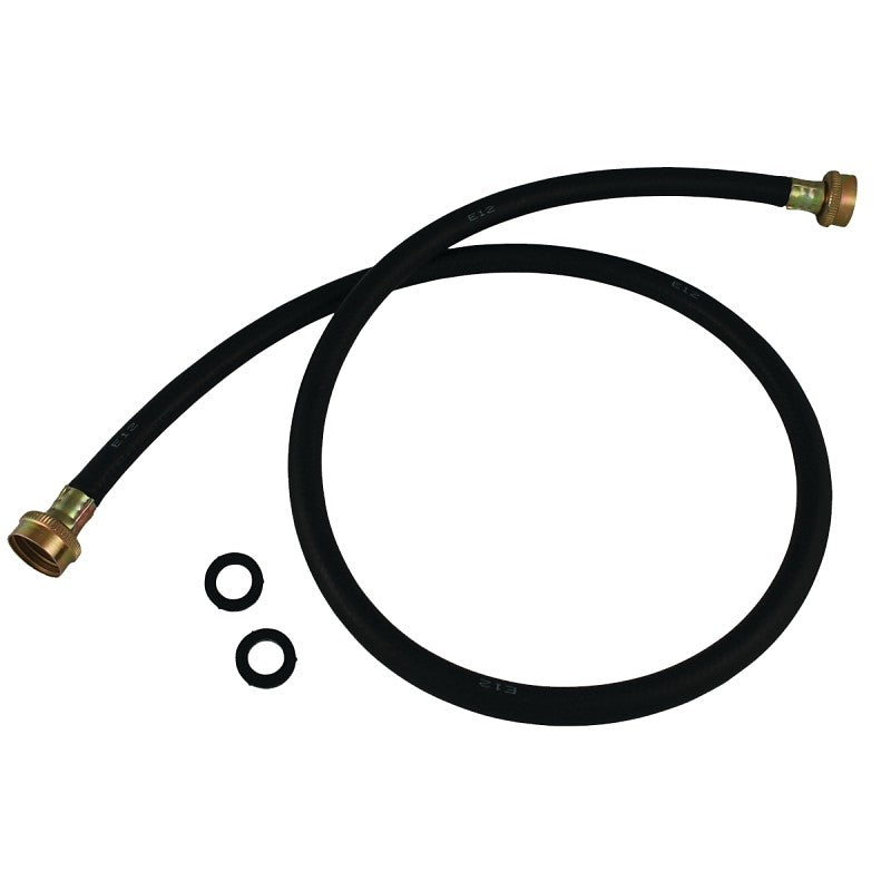 Plumb Pak PP850-8 Washing Machine Hose, 3/4 in ID, 4 ft L, Female, Rubber