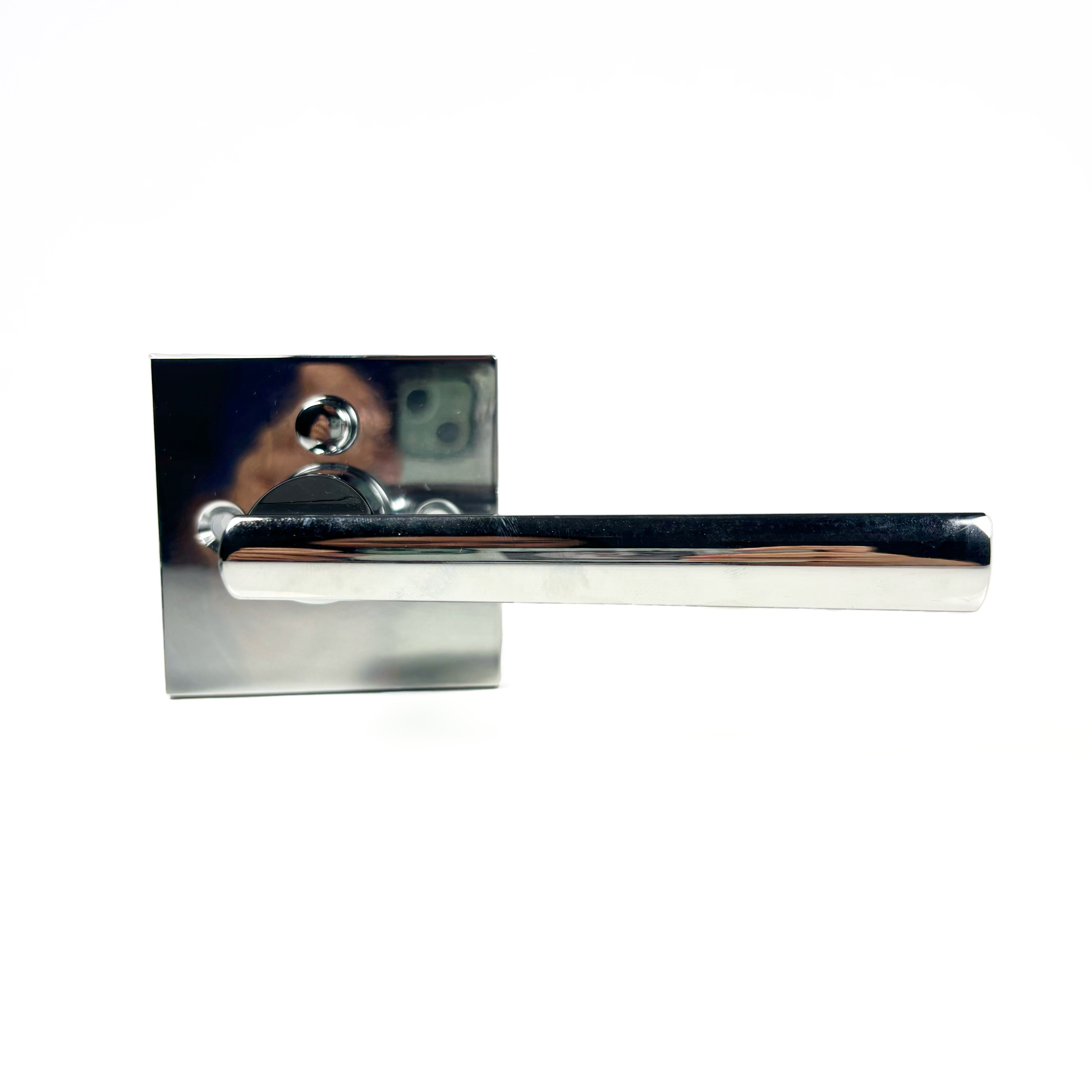 Bed And Bath Privacy Leverset Square Back Polished Chrome