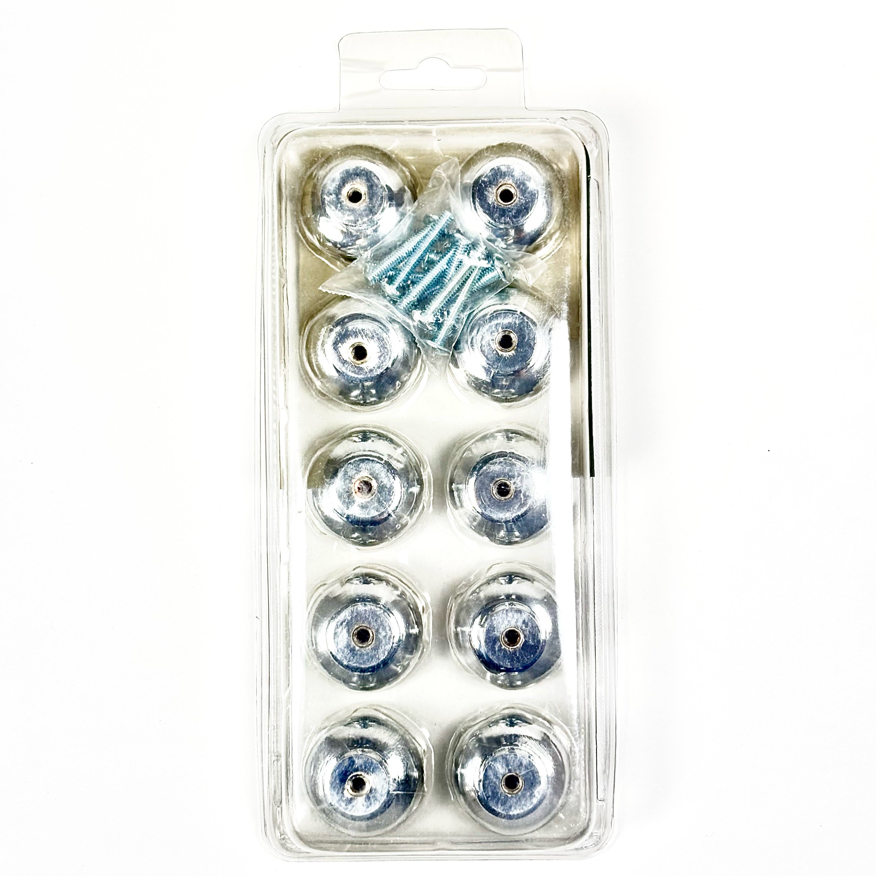 Classic Round Cabinet And Drawer Knobs 1-1/4 Inch Polished Chrome 10 Pack