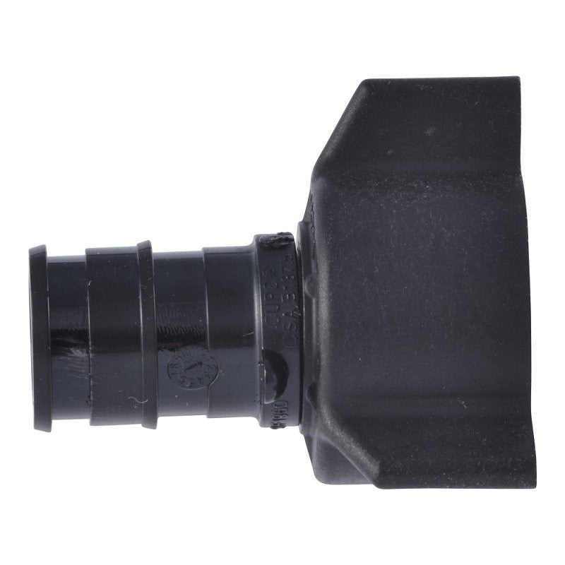 SharkBite UA526A5 Swivel Adapter, 1/2 in, Barb x NPSM, Plastic, Black, 160 psi Pressure