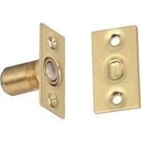 Adjustable Ball Catch With Squared Plates Bright Brass